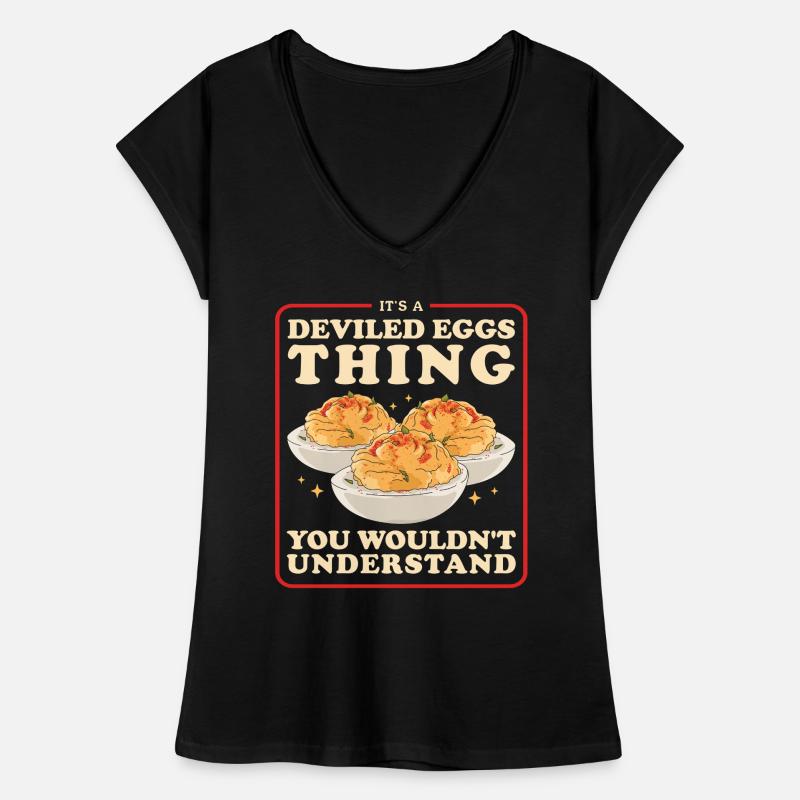 Gefüllte Eier Stuffed Deviled Eggs Geschenke Frauen Vintage T-Shirt
