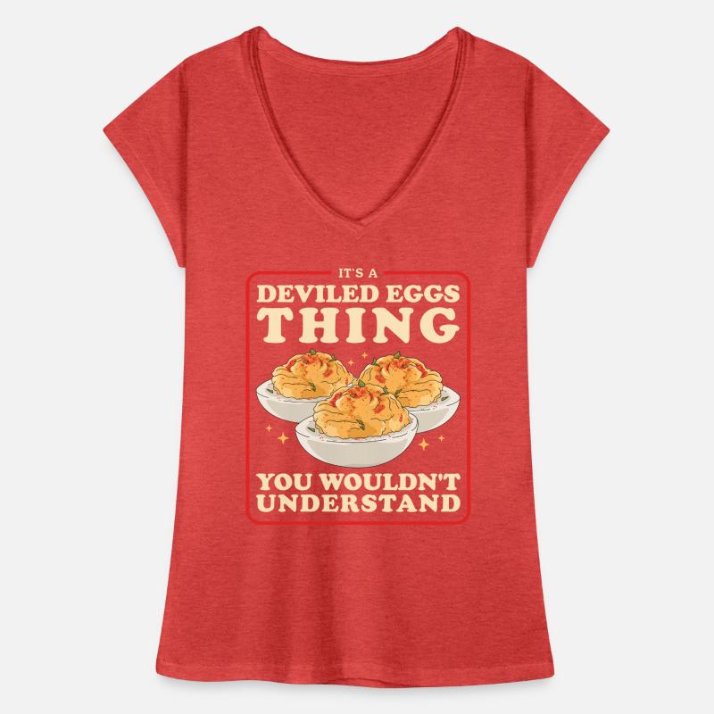 Gefüllte Eier Stuffed Deviled Eggs Geschenke Frauen Vintage T-Shirt