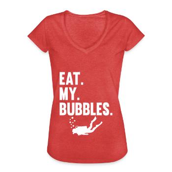 Scuba Tauchen Taucher Tauchsport - Frauen Vintage T-Shirt - Rot meliert - Vorne - Danielle (179cm)