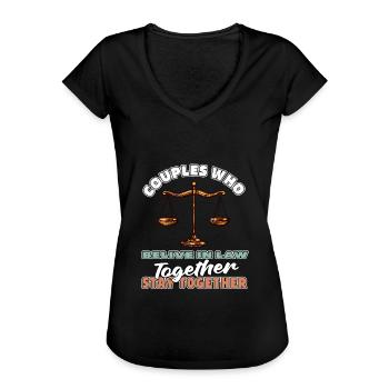 Avocat Avocat Jura Paar - T-shirt vintage Femme - noir - Devant - Danielle (179cm)