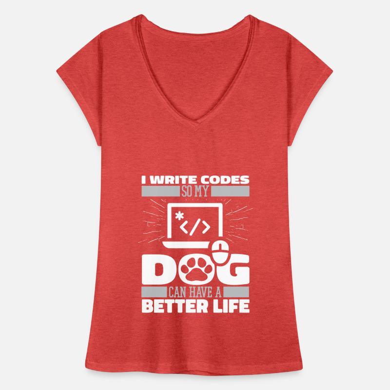 Developer Coder Programmer Dog Women's Vintage T-Shirt