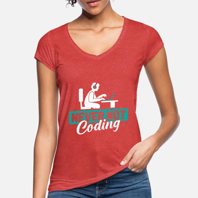 Entwickler Coder Programmierer Frauen Vintage T-Shirt