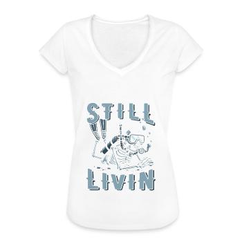 Plongeur Plongeur - T-shirt vintage Femme - noir - Devant - Danielle (179cm)