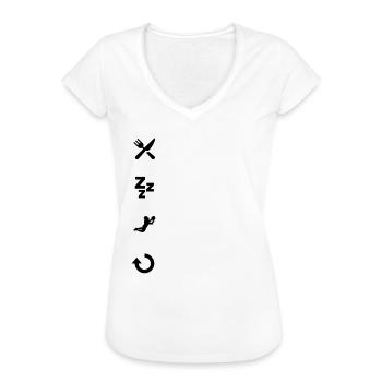 Funny football tshirt - Women's Vintage T-Shirt - black - Front - Danielle (179cm)