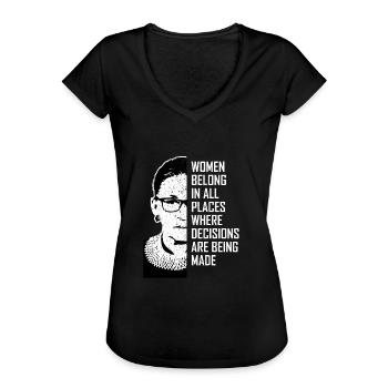 Ruth Bader Ginsburg RBG Motiv für einen RBG Fan - Frauen Vintage T-Shirt - Schwarz - Vorne - Danielle (179cm)