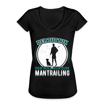 Suchhund Findehund Fährtenhund Mantrailer - Frauen Vintage T-Shirt - Schwarz - Vorne - Danielle (179cm)