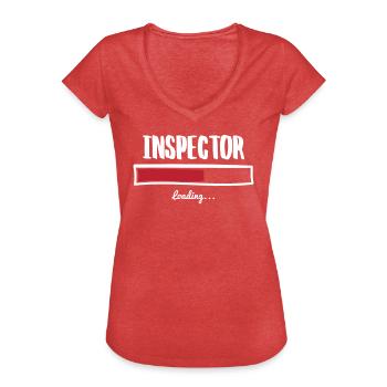 Funny Inspector Design - Women's Vintage T-Shirt - heather red - Front - Danielle (179cm)