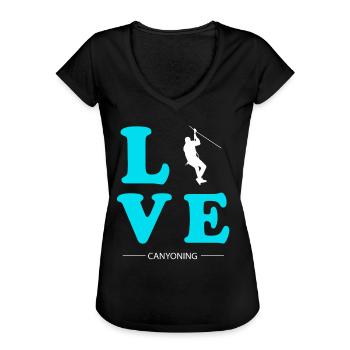 AMOUR DU CANYONING - T-shirt vintage Femme - noir - Devant - Danielle (179cm)