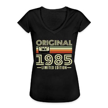 1985 Vintage Retro Geburtstagsgeschenk - Frauen Vintage T-Shirt - Schwarz - Vorne
