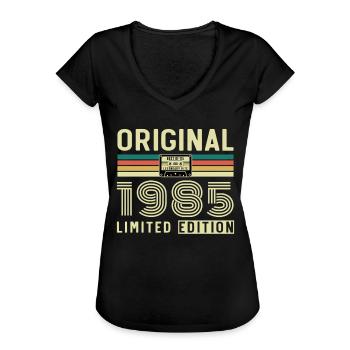 1985 Vintage Rétro Cadeau Anniversaire - T-shirt vintage Femme - noir - Devant
