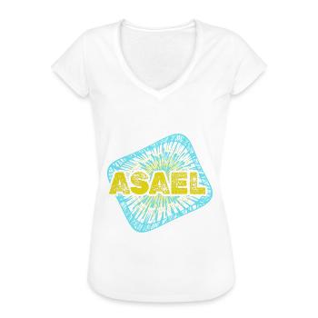 Warp Enterprise Sternenstaub Asael - Frauen Vintage T-Shirt - Anthrazit - Vorne - Danielle (179cm)