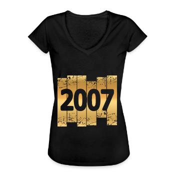 in 2007 - Frauen Vintage T-Shirt - Schwarz - Vorne - Danielle (179cm)