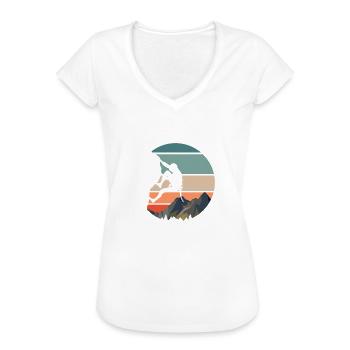 Cadeau de rocher boulderer vintage - T-shirt vintage Femme - noir - Devant - Danielle (179cm)