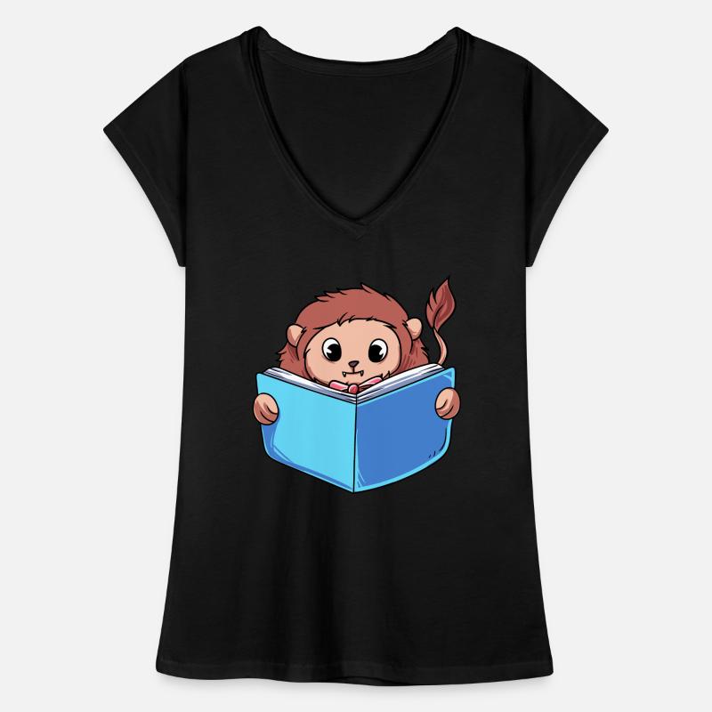 Löwe Lesebuch Frauen Vintage T-Shirt