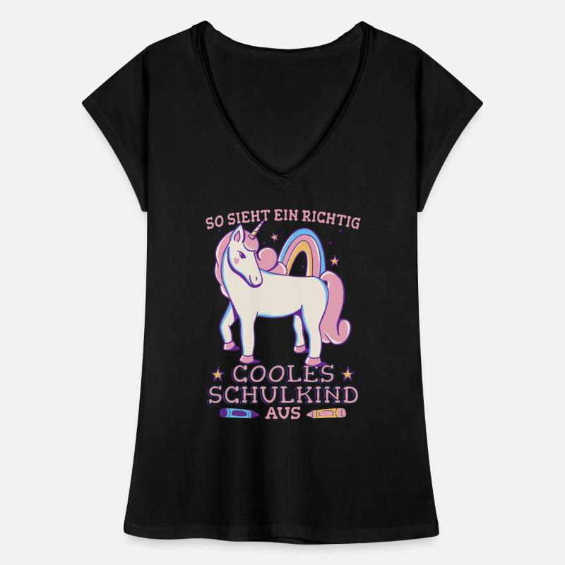 Süßes Einhorn Mädchen Schulkind Frauen Vintage T-Shirt