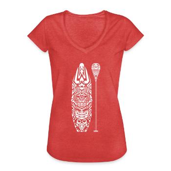 SUP Stand up paddling - Women's Vintage T-Shirt - heather red - Front - Danielle (179cm)