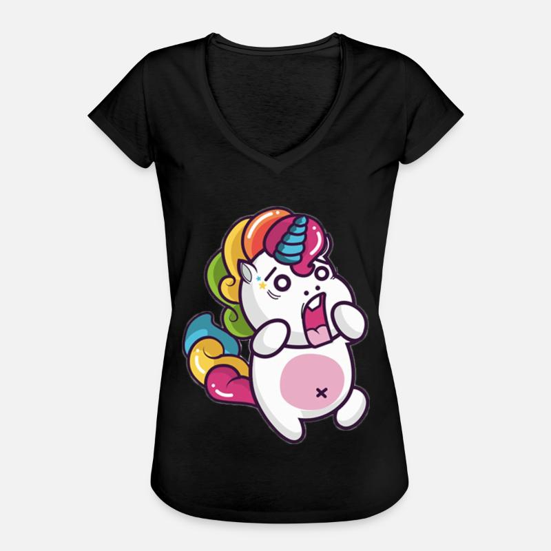 Ein Einhorn .. oder? - Frauen Vintage T-Shirt - Schwarz