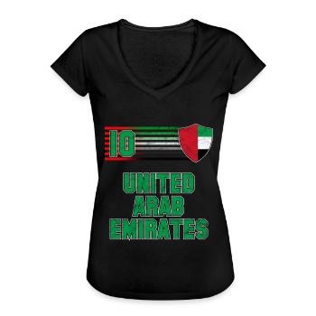 Emirats Arabes Unis - T-shirt vintage Femme - noir - Devant - Danielle (179cm)