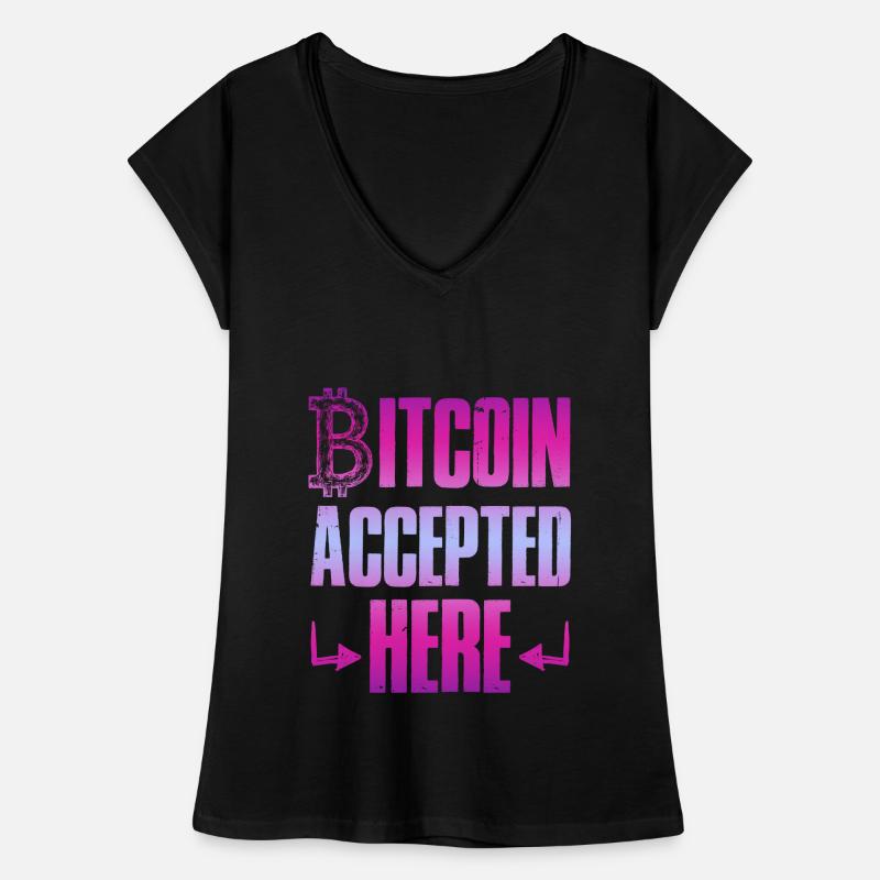 bitcoin accepted Women's Vintage T-Shirt