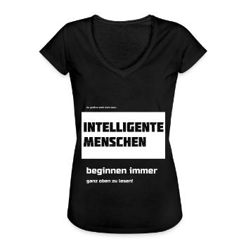 Provokant und witzig. Intelligente Menschen. - Frauen Vintage T-Shirt - Schwarz - Vorne