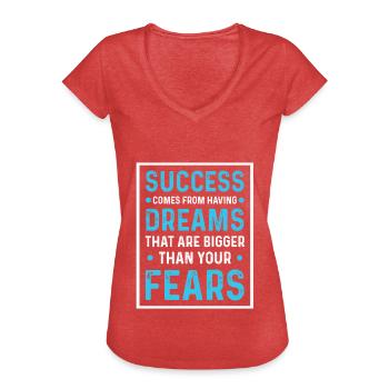 Success Fear - Women's Vintage T-Shirt - heather red - Front - Danielle (179cm)