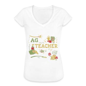 La formation des enseignants agricoles de demain - T-shirt vintage Femme - noir - Devant - Danielle (179cm)