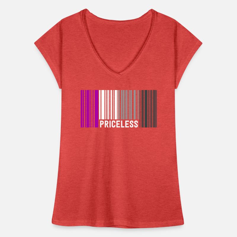 Inestimable Asexual Pride Code à barres Subtle Ace Flag T-shirt vintage Femme