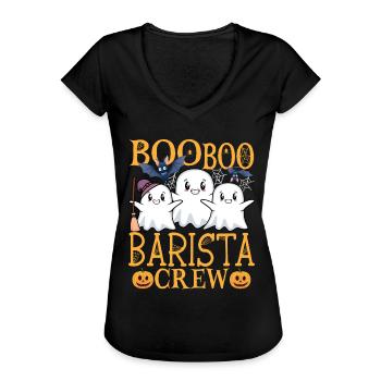 Barista uu Lustiger Barista - Frauen Vintage T-Shirt - Schwarz - Vorne - Danielle (179cm)