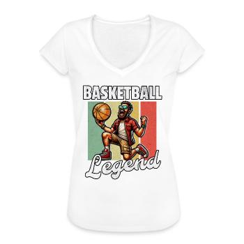 Basketball Legend Men - Women's Vintage T-Shirt - black - Front - Danielle (179cm)