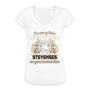 Légende légendaire de Stevens - T-shirt vintage Femme - noir - Devant - Danielle (179cm)