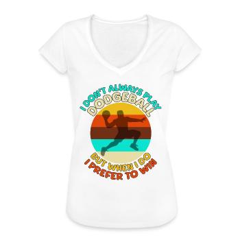 Dictons de ballon chasseur - T-shirt vintage Femme - noir - Devant - Danielle (179cm)