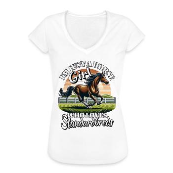 J’adore le dicton Trotter - T-shirt vintage Femme - noir - Devant - Danielle (179cm)