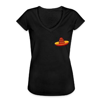 sombrero - T-shirt vintage Femme - noir - Devant - Danielle (179cm)