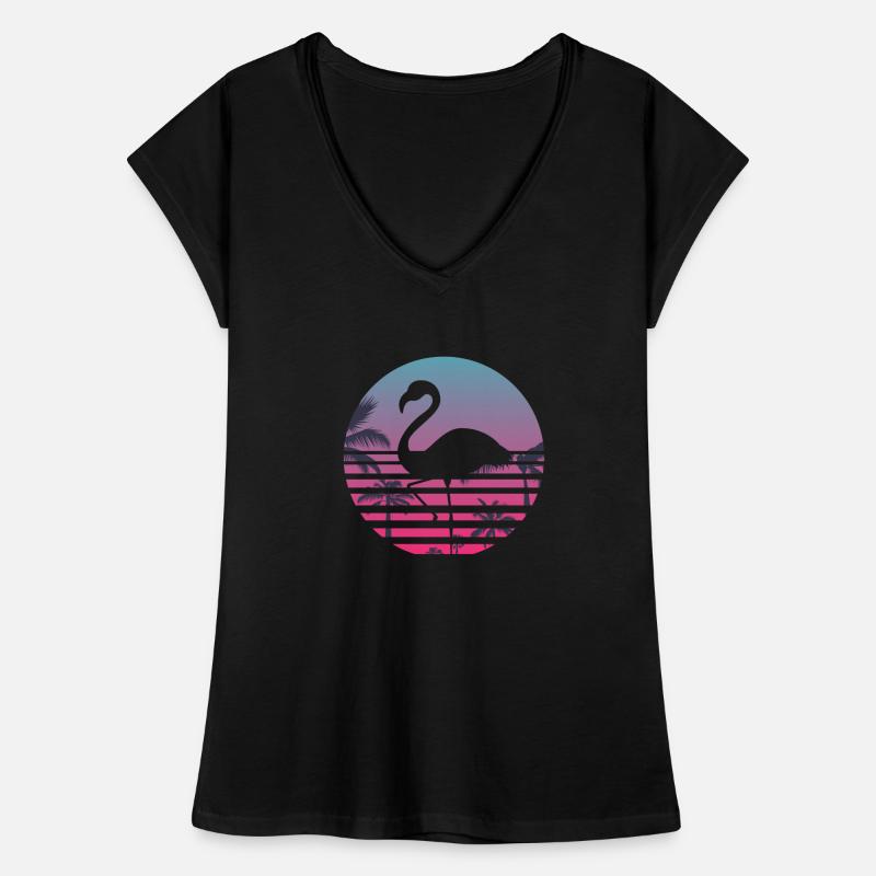 Flamingo T-shirt vintage Femme