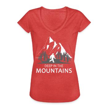 bergwandern mountain-adventure alpin via ferrata - Frauen Vintage T-Shirt - Rot meliert - Vorne - Danielle (179cm)