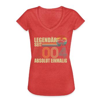 Limited Edition Jahrgang 2004 18 Jahre Geburtstag - Frauen Vintage T-Shirt - Rot meliert - Vorne - Danielle (179cm)