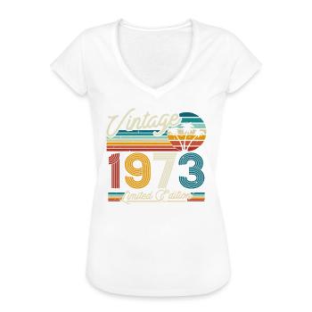 Vintage Retro Geburtstagsgeschenk 50 Jahre 1973 - Frauen Vintage T-Shirt - Schwarz - Vorne