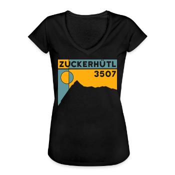 Zuckerhütl Finisher Skitour Besteigung Normalweg - Frauen Vintage T-Shirt - Schwarz - Vorne - Danielle (179cm)