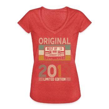 2013 vintage - Women's Vintage T-Shirt - heather red - Front - Danielle (179cm)