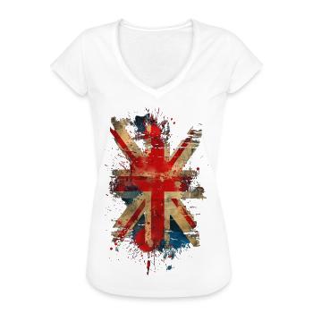 Union Jack - Women's Vintage T-Shirt - black - Front - Danielle (179cm)