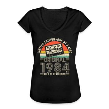 Vintage 1984 Birthday Surprise - Women's Vintage T-Shirt - black - Front