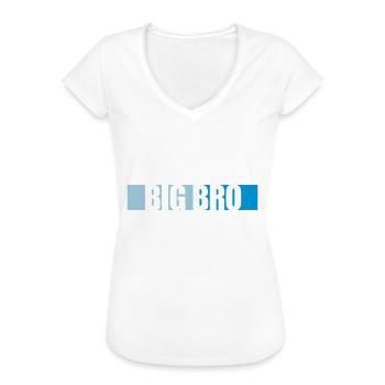 Big Bro Logo Balken - Frauen Vintage T-Shirt - Schwarz - Vorne - Danielle (179cm)