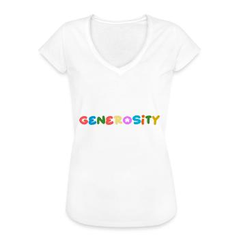 Generosity, positive thinking - Women's Vintage T-Shirt - black - Front - Danielle (179cm)