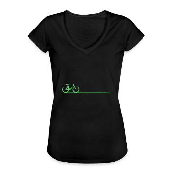 Fahrrad Fahrradfahren Fahrradkurier - Frauen Vintage T-Shirt - Schwarz - Vorne - Danielle (179cm)