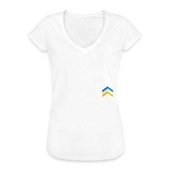 Down-Syndrom-Monat - Drei Chromosom - Frauen Vintage T-Shirt - Schwarz - Vorne - Danielle (179cm)