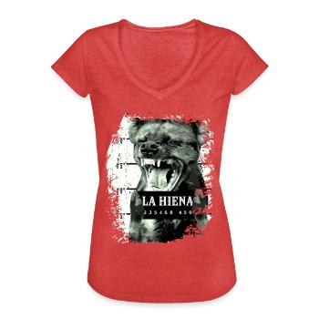 hyena - Women's Vintage T-Shirt - heather red - Front - Danielle (179cm)