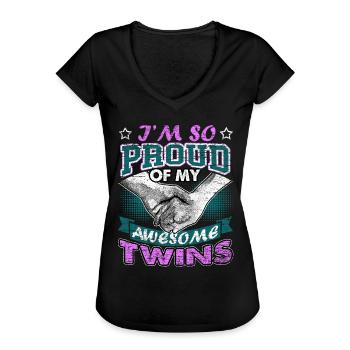 Gemini Gemini - Women's Vintage T-Shirt - black - Front - Danielle (179cm)