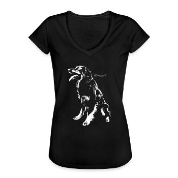 Hovawart - Frauen Vintage T-Shirt - Schwarz - Vorne - Danielle (179cm)