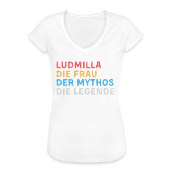 Ludmilla Fau Mythos Legende - Frauen Vintage T-Shirt - Schwarz - Vorne