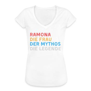 Ramona Fau Mythos Legende - Frauen Vintage T-Shirt - Schwarz - Vorne